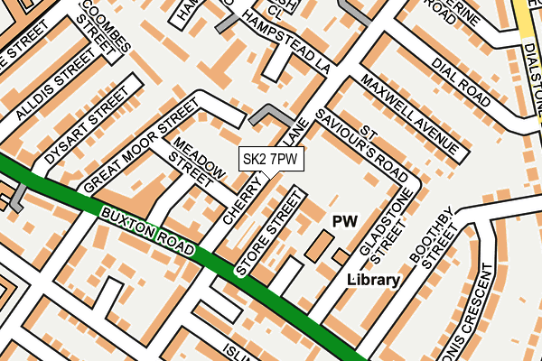 SK2 7PW map - OS OpenMap – Local (Ordnance Survey)