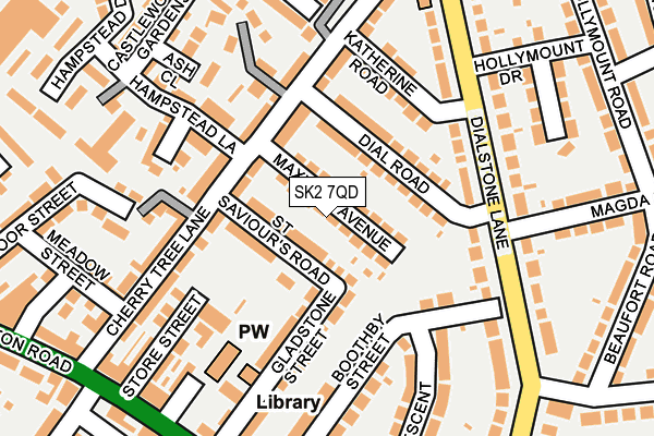 SK2 7QD map - OS OpenMap – Local (Ordnance Survey)