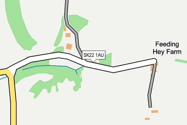 SK22 1AU map - OS OpenMap – Local (Ordnance Survey)