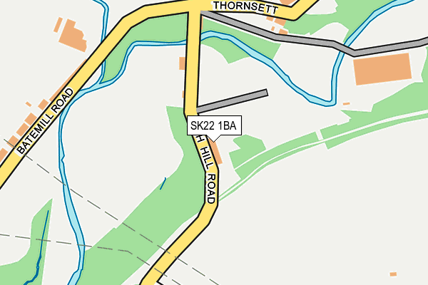 SK22 1BA map - OS OpenMap – Local (Ordnance Survey)