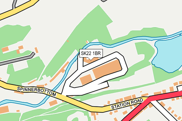 SK22 1BR map - OS OpenMap – Local (Ordnance Survey)