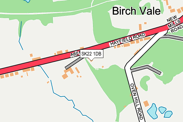 SK22 1DB map - OS OpenMap – Local (Ordnance Survey)