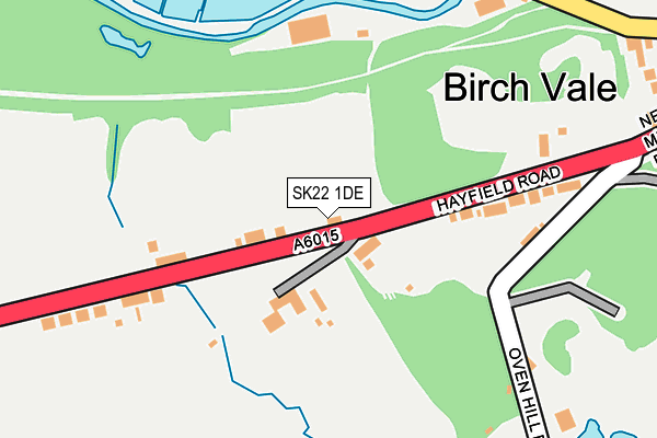 SK22 1DE map - OS OpenMap – Local (Ordnance Survey)