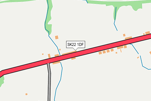 SK22 1DF map - OS OpenMap – Local (Ordnance Survey)