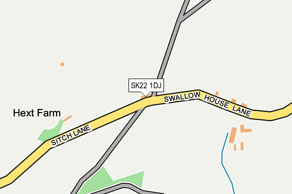 SK22 1DJ map - OS OpenMap – Local (Ordnance Survey)