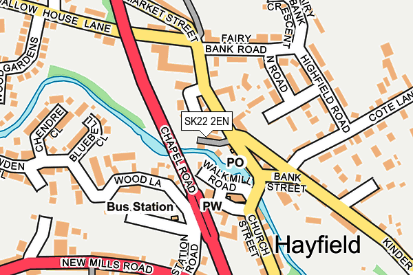 SK22 2EN map - OS OpenMap – Local (Ordnance Survey)