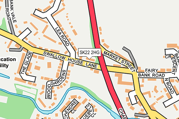 SK22 2HG map - OS OpenMap – Local (Ordnance Survey)