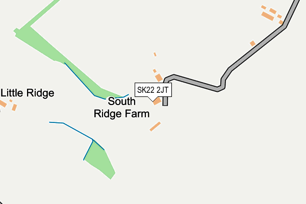 SK22 2JT map - OS OpenMap – Local (Ordnance Survey)