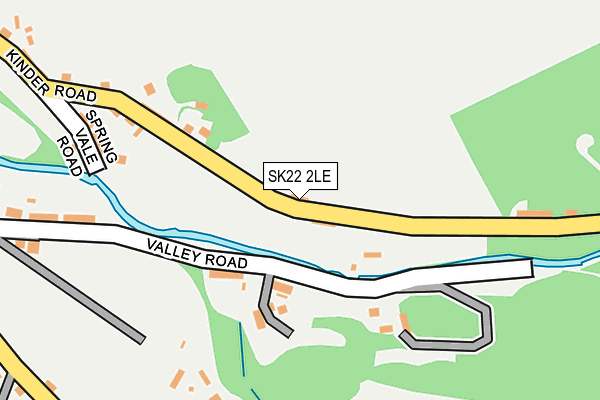 SK22 2LE map - OS OpenMap – Local (Ordnance Survey)