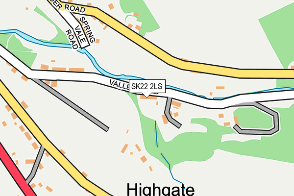 SK22 2LS map - OS OpenMap – Local (Ordnance Survey)