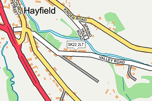 SK22 2LT map - OS OpenMap – Local (Ordnance Survey)