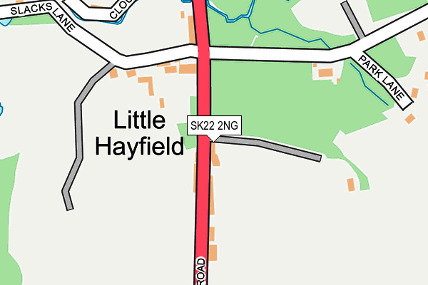 SK22 2NG map - OS OpenMap – Local (Ordnance Survey)