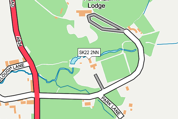 SK22 2NN map - OS OpenMap – Local (Ordnance Survey)