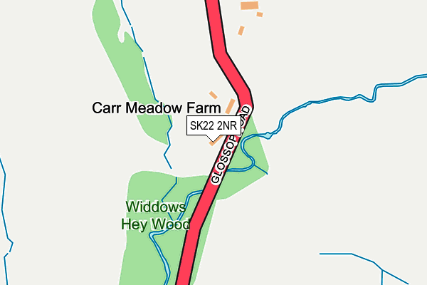 SK22 2NR map - OS OpenMap – Local (Ordnance Survey)