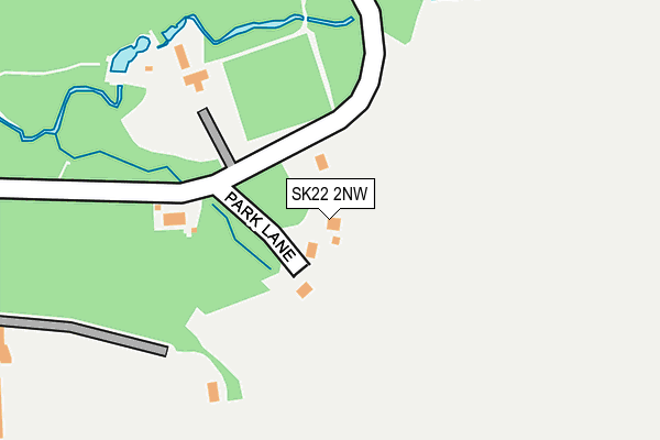 SK22 2NW map - OS OpenMap – Local (Ordnance Survey)