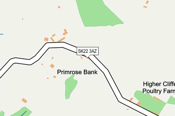 SK22 3AZ map - OS OpenMap – Local (Ordnance Survey)