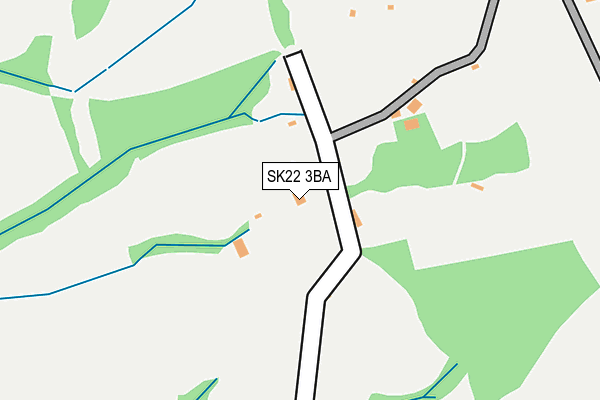 SK22 3BA map - OS OpenMap – Local (Ordnance Survey)