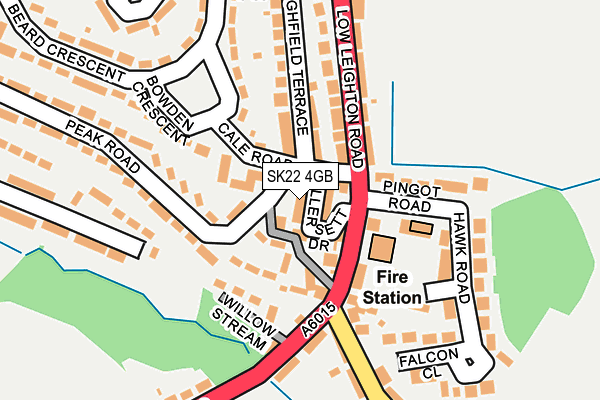 SK22 4GB map - OS OpenMap – Local (Ordnance Survey)