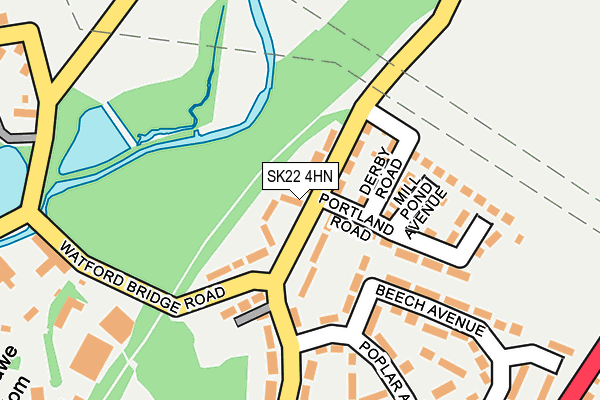 SK22 4HN map - OS OpenMap – Local (Ordnance Survey)