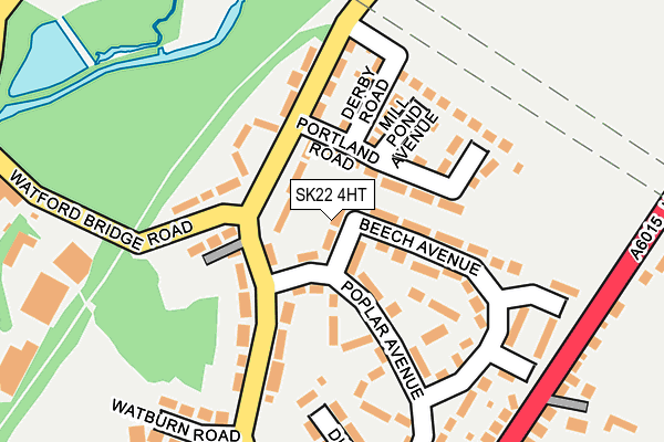 SK22 4HT map - OS OpenMap – Local (Ordnance Survey)