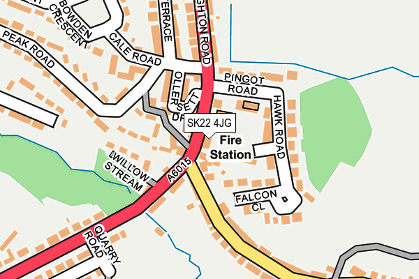 SK22 4JG map - OS OpenMap – Local (Ordnance Survey)