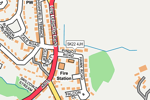 SK22 4JH map - OS OpenMap – Local (Ordnance Survey)