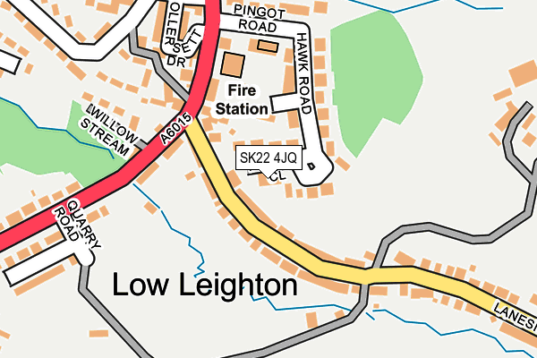 SK22 4JQ map - OS OpenMap – Local (Ordnance Survey)