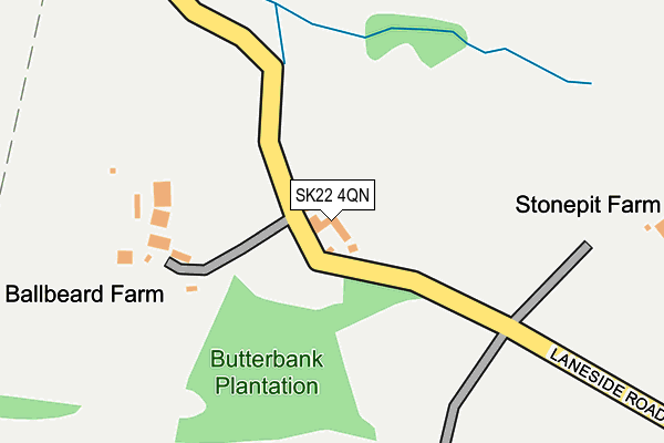 SK22 4QN map - OS OpenMap – Local (Ordnance Survey)