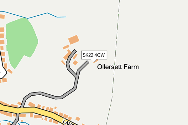 SK22 4QW map - OS OpenMap – Local (Ordnance Survey)