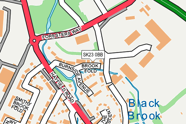 Map of HALO BEAUTY (WHALEY BRIDGE) LTD at local scale