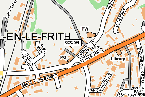 SK23 0EL map - OS OpenMap – Local (Ordnance Survey)