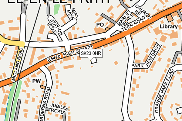 SK23 0HR map - OS OpenMap – Local (Ordnance Survey)