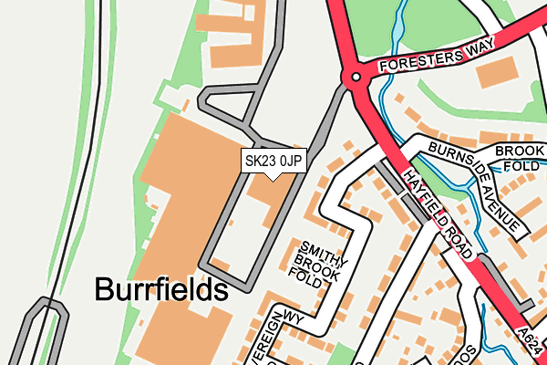 SK23 0JP map - OS OpenMap – Local (Ordnance Survey)