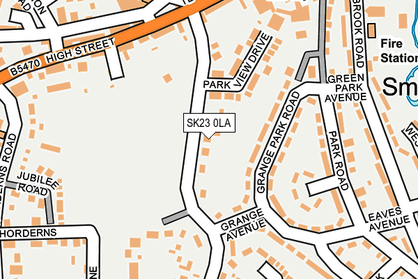 SK23 0LA map - OS OpenMap – Local (Ordnance Survey)
