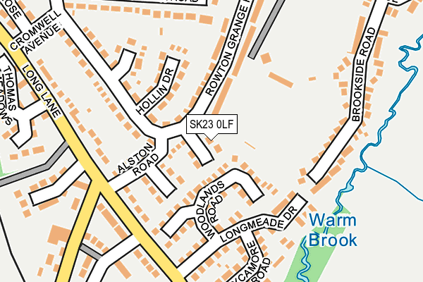 SK23 0LF map - OS OpenMap – Local (Ordnance Survey)