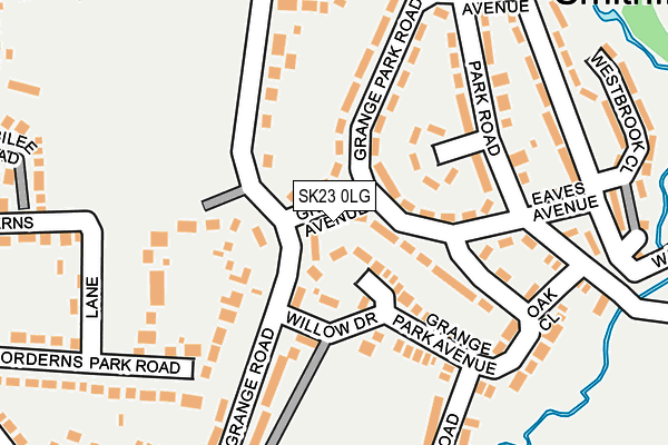 SK23 0LG map - OS OpenMap – Local (Ordnance Survey)
