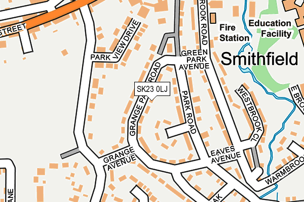 SK23 0LJ map - OS OpenMap – Local (Ordnance Survey)