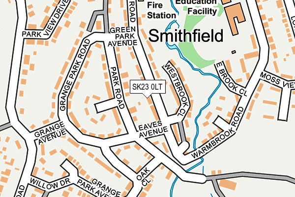 SK23 0LT map - OS OpenMap – Local (Ordnance Survey)