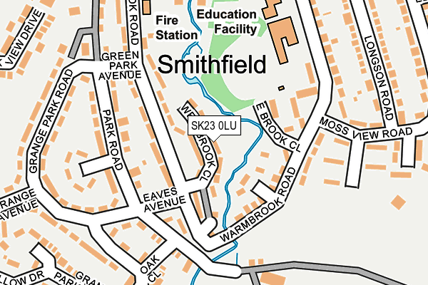 SK23 0LU map - OS OpenMap – Local (Ordnance Survey)