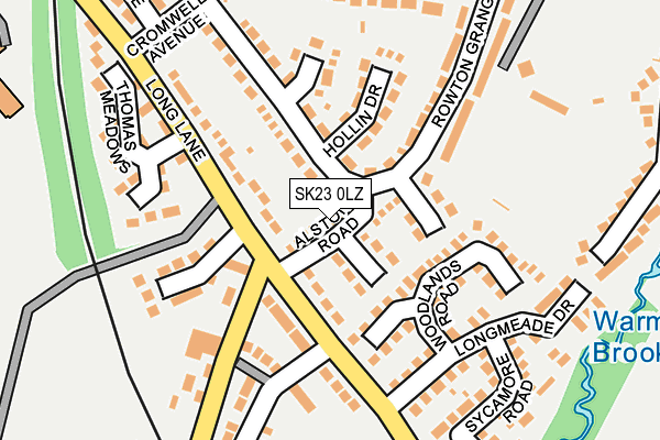 SK23 0LZ map - OS OpenMap – Local (Ordnance Survey)