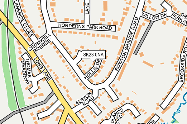 SK23 0NA map - OS OpenMap – Local (Ordnance Survey)