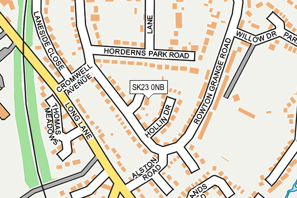 SK23 0NB map - OS OpenMap – Local (Ordnance Survey)