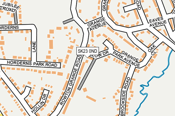 SK23 0ND map - OS OpenMap – Local (Ordnance Survey)