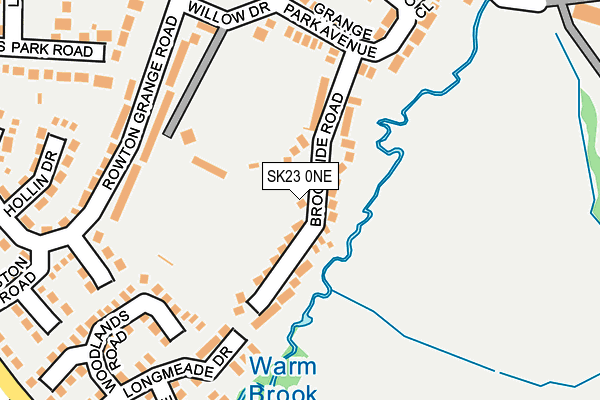 SK23 0NE map - OS OpenMap – Local (Ordnance Survey)