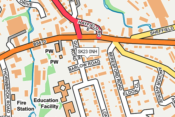 SK23 0NH map - OS OpenMap – Local (Ordnance Survey)