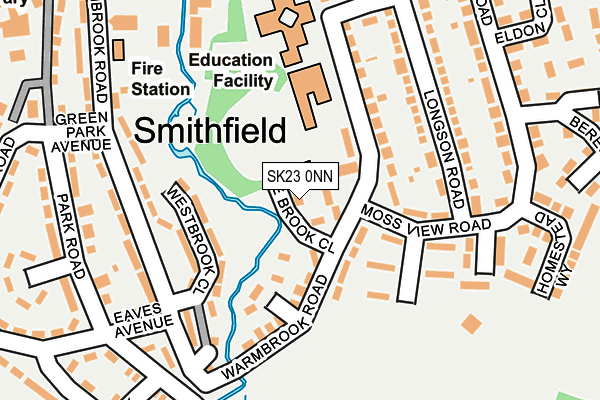 SK23 0NN map - OS OpenMap – Local (Ordnance Survey)