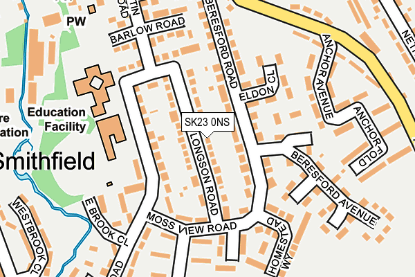 SK23 0NS map - OS OpenMap – Local (Ordnance Survey)