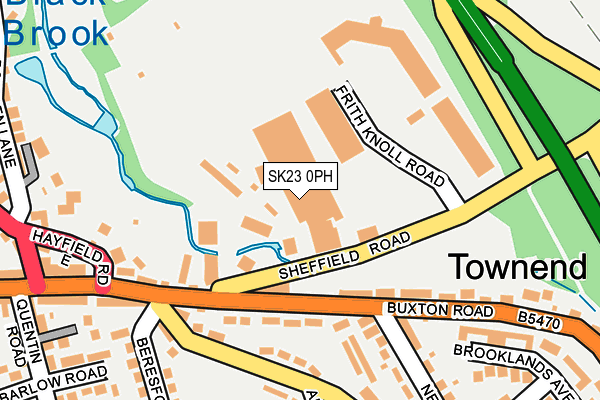 SK23 0PH map - OS OpenMap – Local (Ordnance Survey)