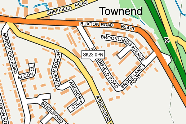 SK23 0PN map - OS OpenMap – Local (Ordnance Survey)