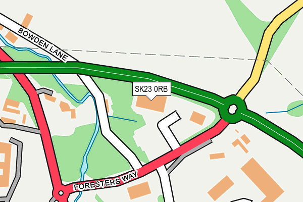 SK23 0RB map - OS OpenMap – Local (Ordnance Survey)